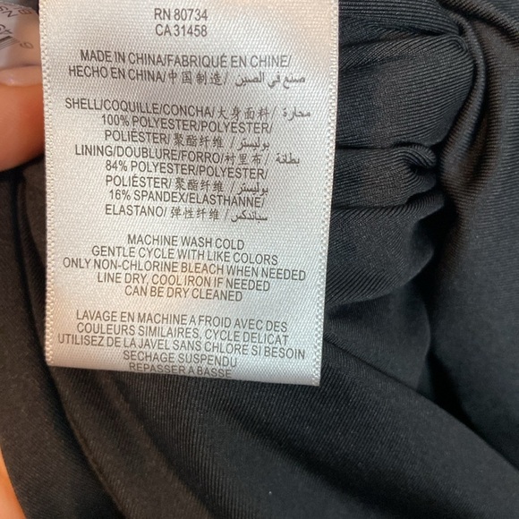 BCBG MazAzria | Black cap Sleeved Ruched Mini Cocktail Dress - Medium - Picture 8 of 8